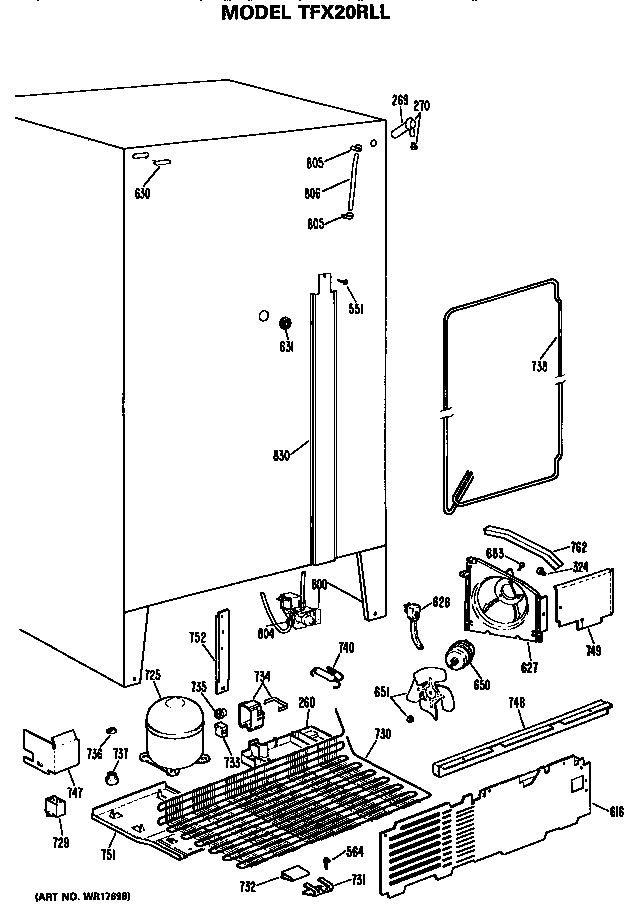 GE TFX20RLL unit diagram