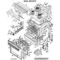 GE JB551G*N1 main body/cooktop/controls diagram
