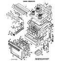 GE JB550GN1 main body/cooktop/controls diagram