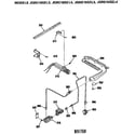 GE JGRS15GEL3 burner assembly diagram
