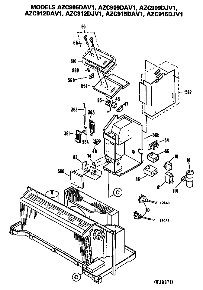 GE AZC915DAV1 control box diagram