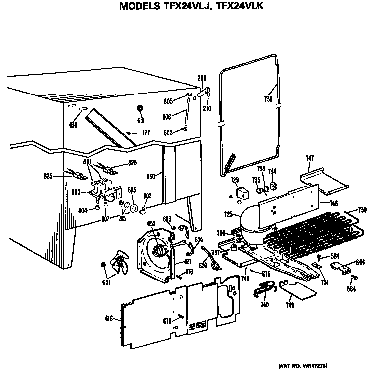 GE TFX24VLK unit diagram