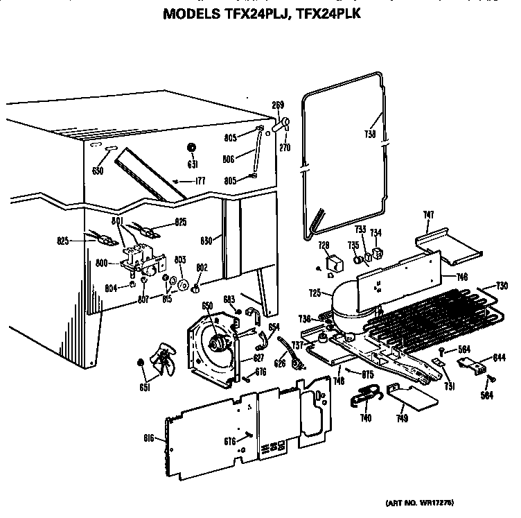GE TFX24PLJ unit diagram