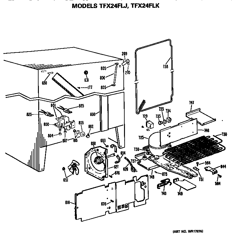 GE TFX24FLK unit diagram