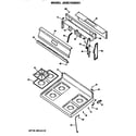 GE JGBC15GEN1 cooktop and backsplash diagram