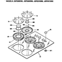 GE JGP330EM2 cooktop diagram