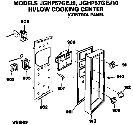 GE JGHP57GEJ9 control panel diagram