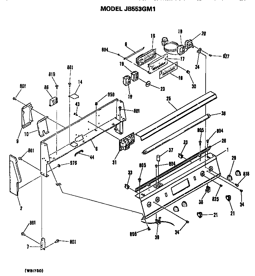 GE JB553GM1 controls diagram