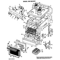 GE JBC16G*N1 main body/cooktop/controls diagram
