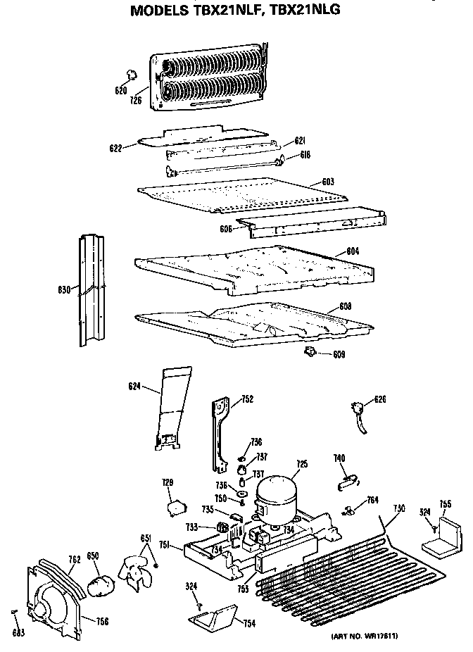GE TBX21NLGRAD unit diagram