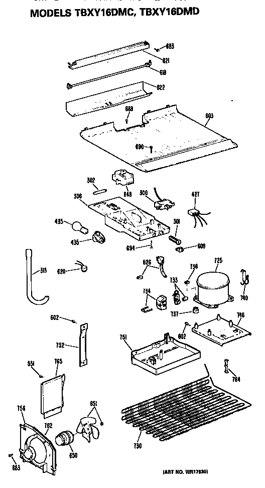 GE TBXY16DMCRAD unit diagram