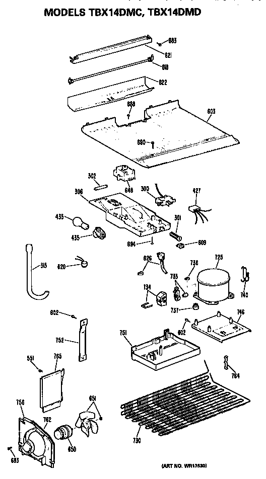 GE TBX14DMCRHA unit diagram
