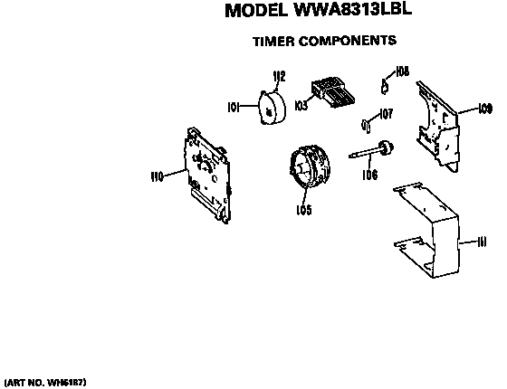 GE WWA8344VLL timer for wwa8313lbl diagram