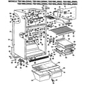 GE TBX18NLGRWH cabinet diagram