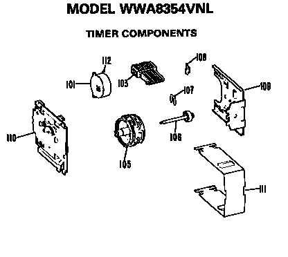 GE WWA8500GCL timer for wwa8354vnl diagram