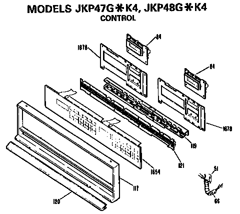 GE JKP48G*K4 controls diagram