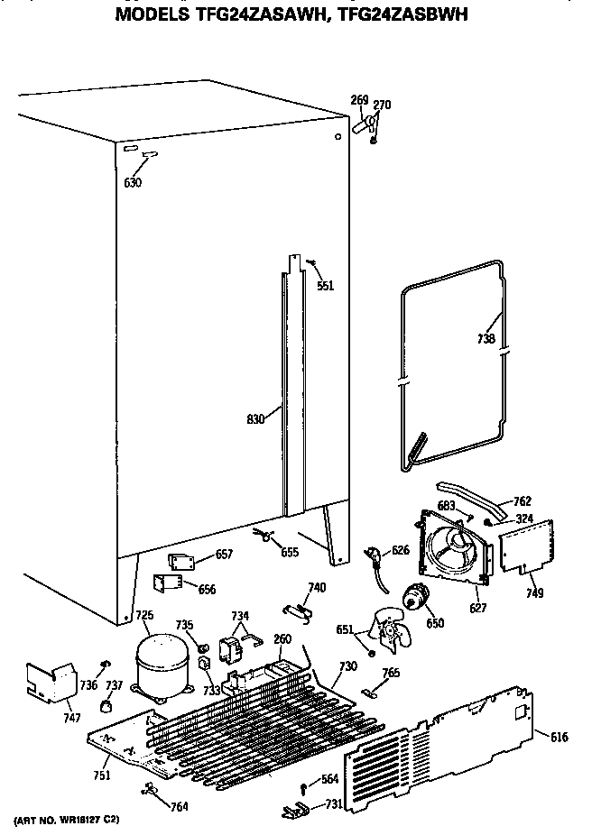 GE TFG24ZASAWH unit diagram