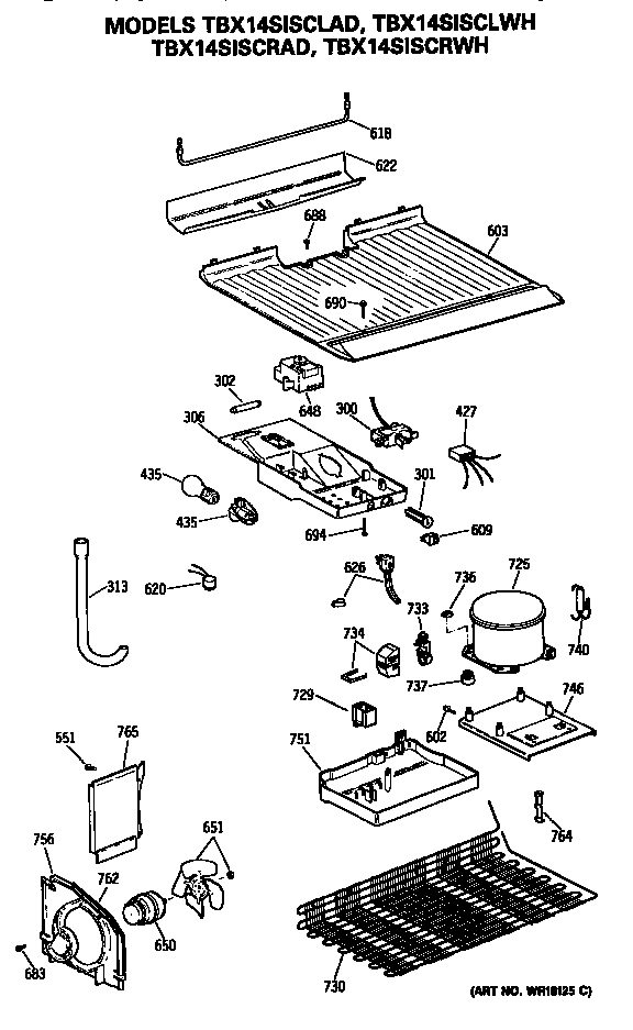 GE TBX14SISCLAD unit diagram