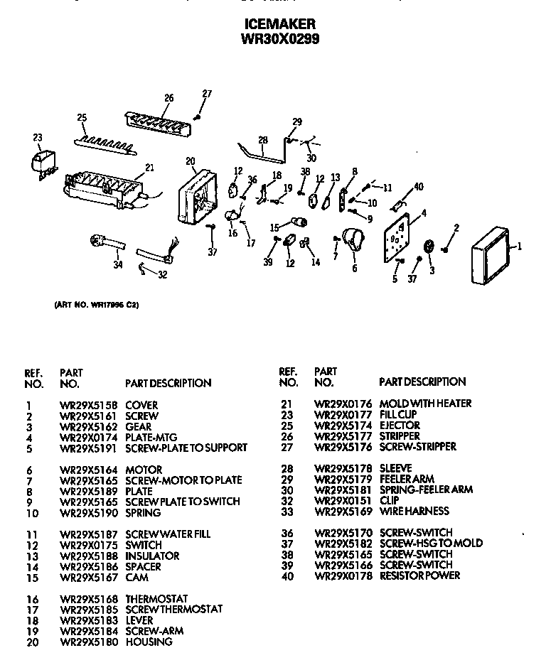 GE TFG22PRSAWW icemaker diagram