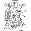 GE JGBP29GES1 oven cabinet diagram
