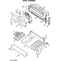 GE JGBP29GES1 cooktop and control panel diagram