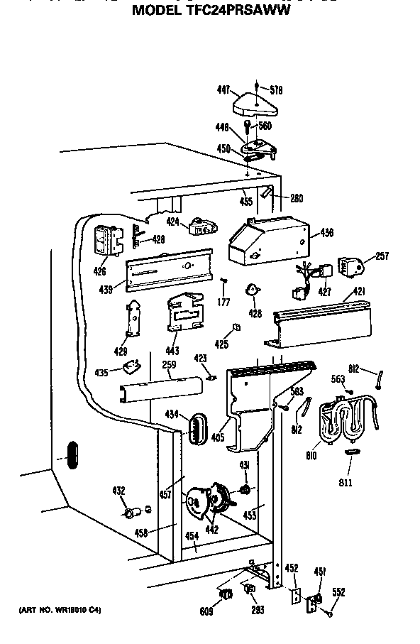 GE TFC24PRSAWW fresh food section diagram