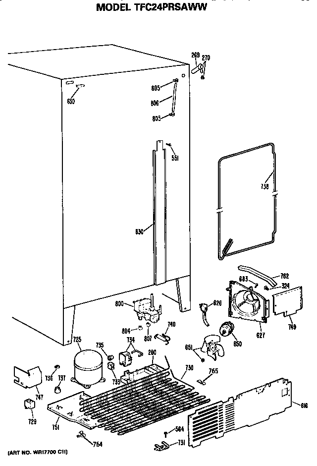 GE TFC24PRSAWW unit diagram