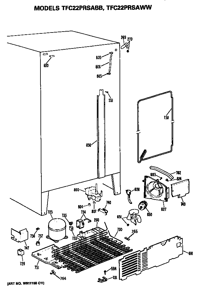 GE TFC22PRSABB unit diagram