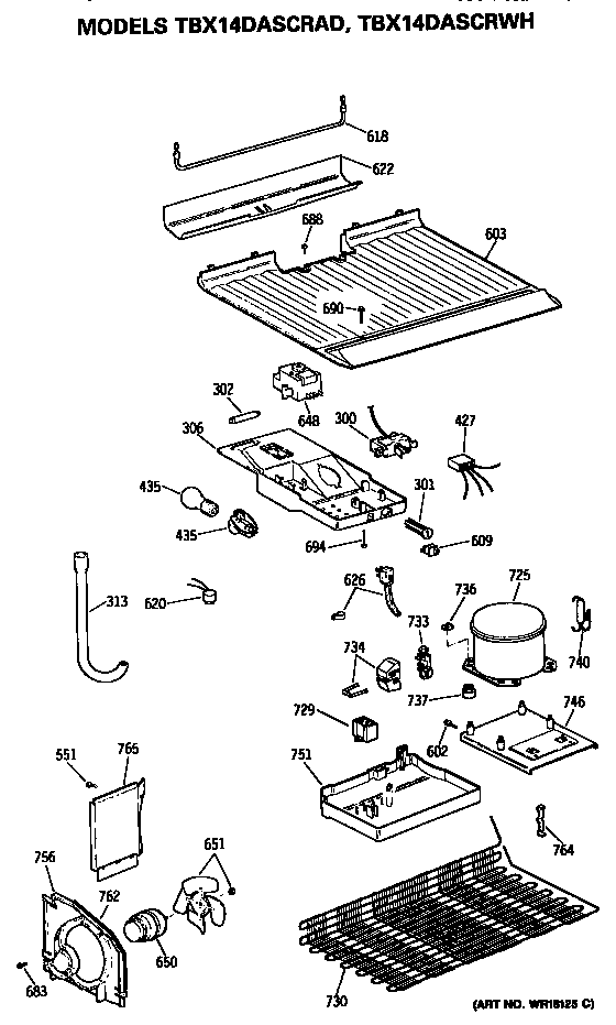 GE TBX14DASCRAD unit diagram