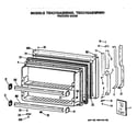 GE TBX21GASNRWH freezer door diagram