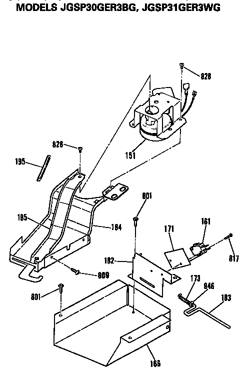 GE JGSP31GER3WG lock box/motor diagram
