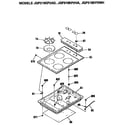 GE JGP319EP2AD cooktop diagram
