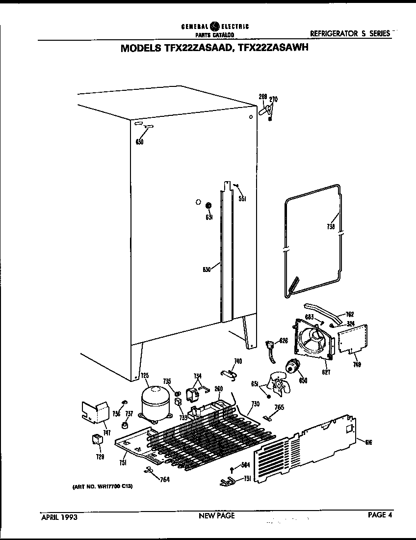 GE TFX22ZASAAD unit diagram