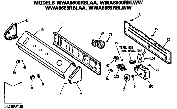 GE WWA8689RBLAA backsplash diagram