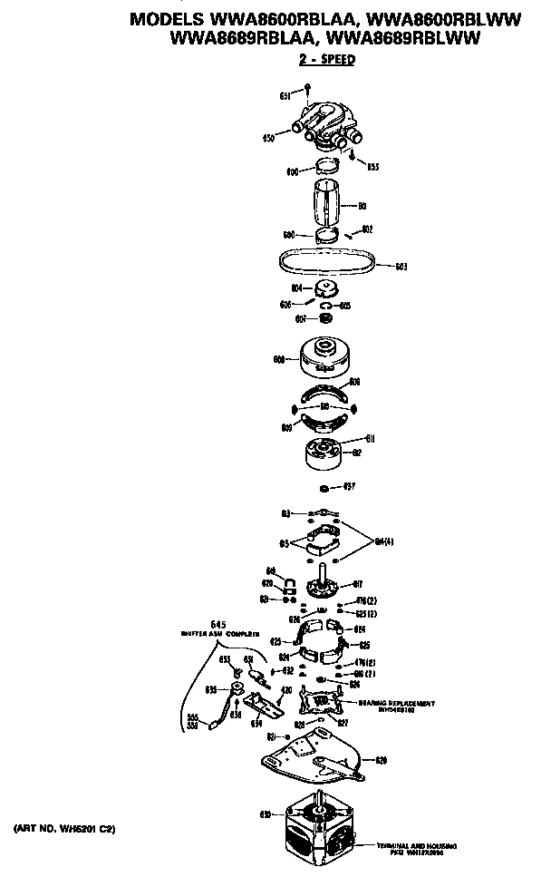 GE WWA8689RBLAA 2 speed motor diagram