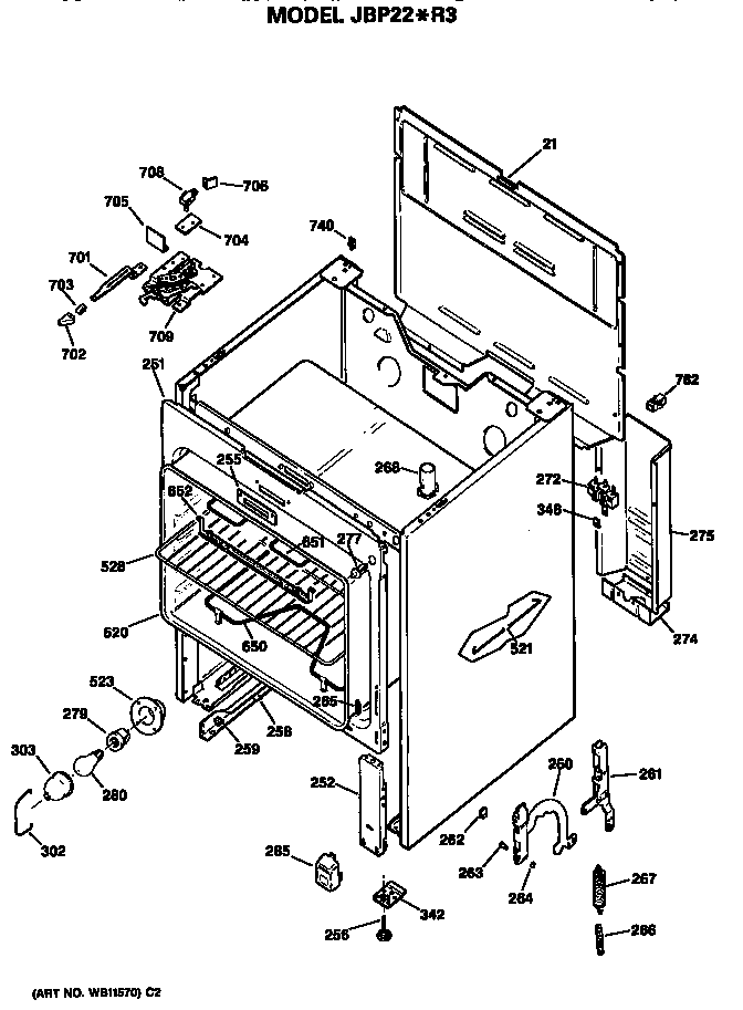 GE JBP22*R3 null diagram