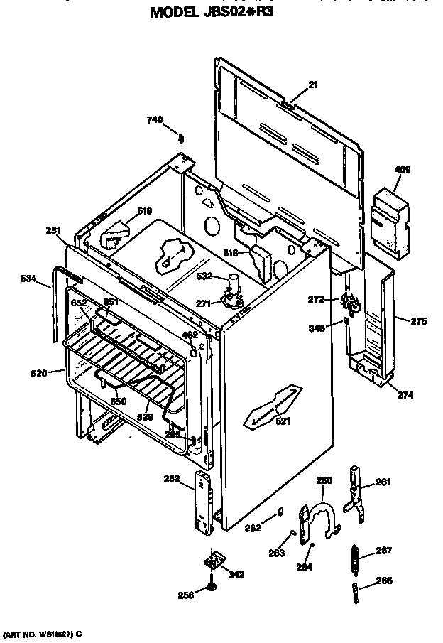 GE JBS02*R3 main body diagram