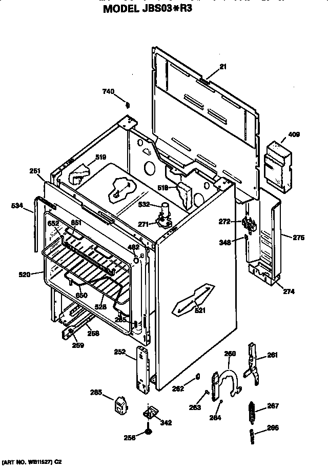 GE JBS03*R3 main body diagram