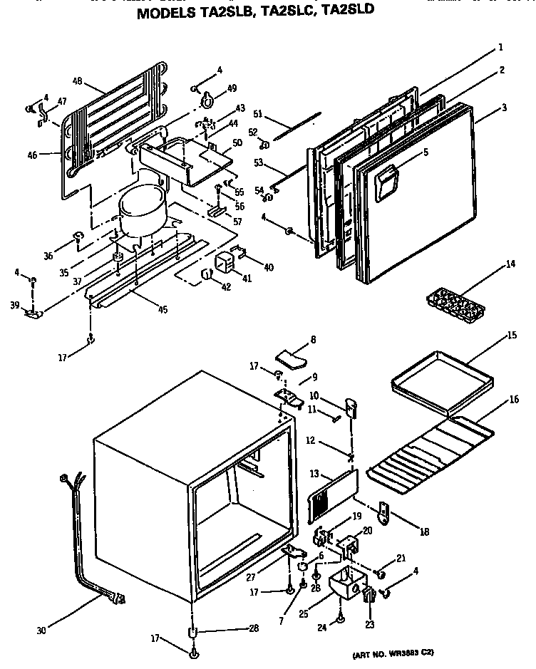 GE TA2SLD refrigerator diagram
