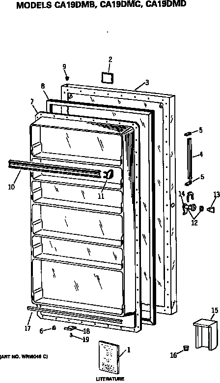 GE CA19DMD door diagram