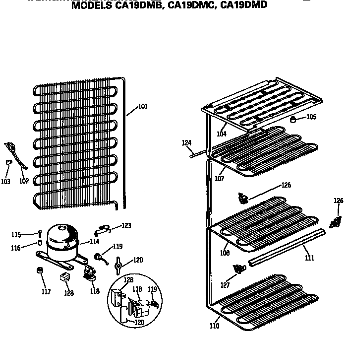 GE CA19DMD unit diagram