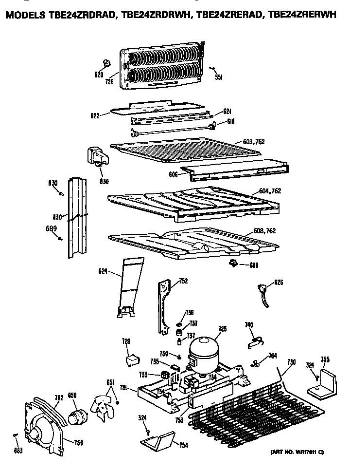 GE TBE24ZRERWH unit diagram