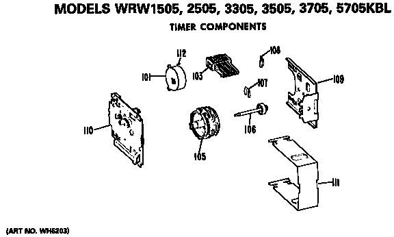 GE WRW3505KBL timer diagram