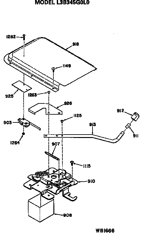 GE L3B345G0L0 latch diagram
