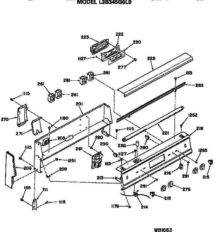 GE L3B345G0L0 controls diagram