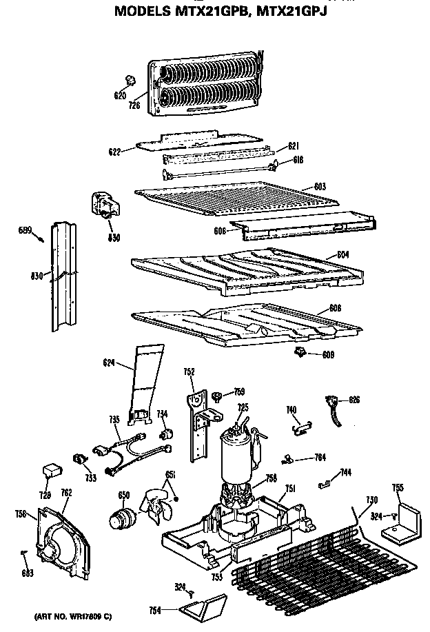 GE MTX21GPBRAD unit diagram