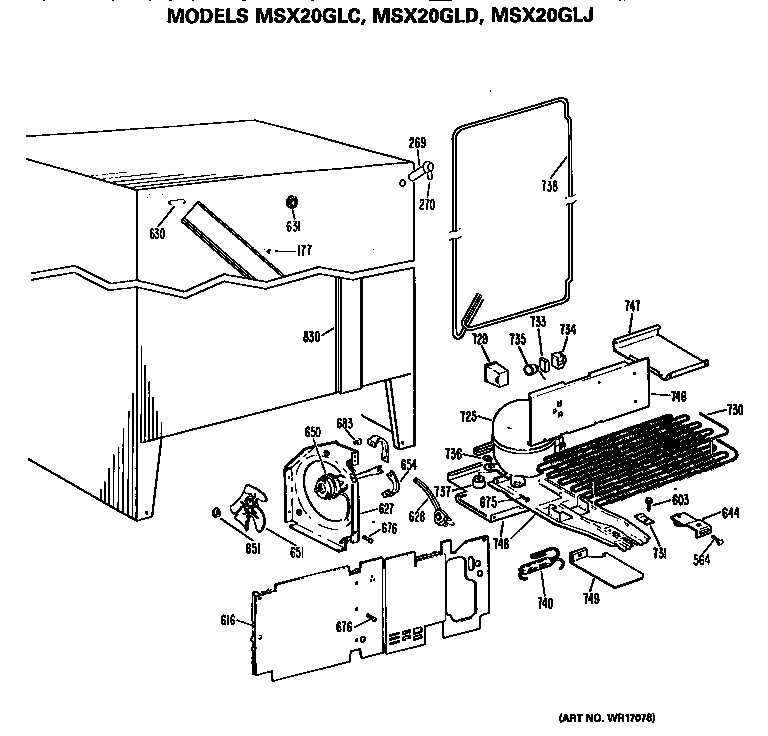 GE MSX20GLJ unit diagram