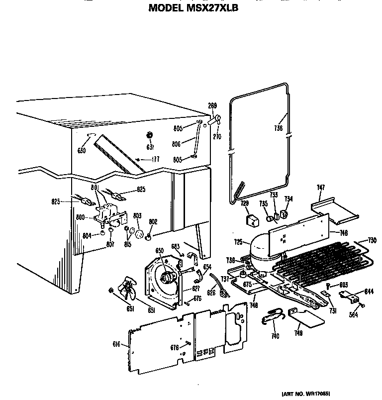 GE MSX27XLB unit diagram