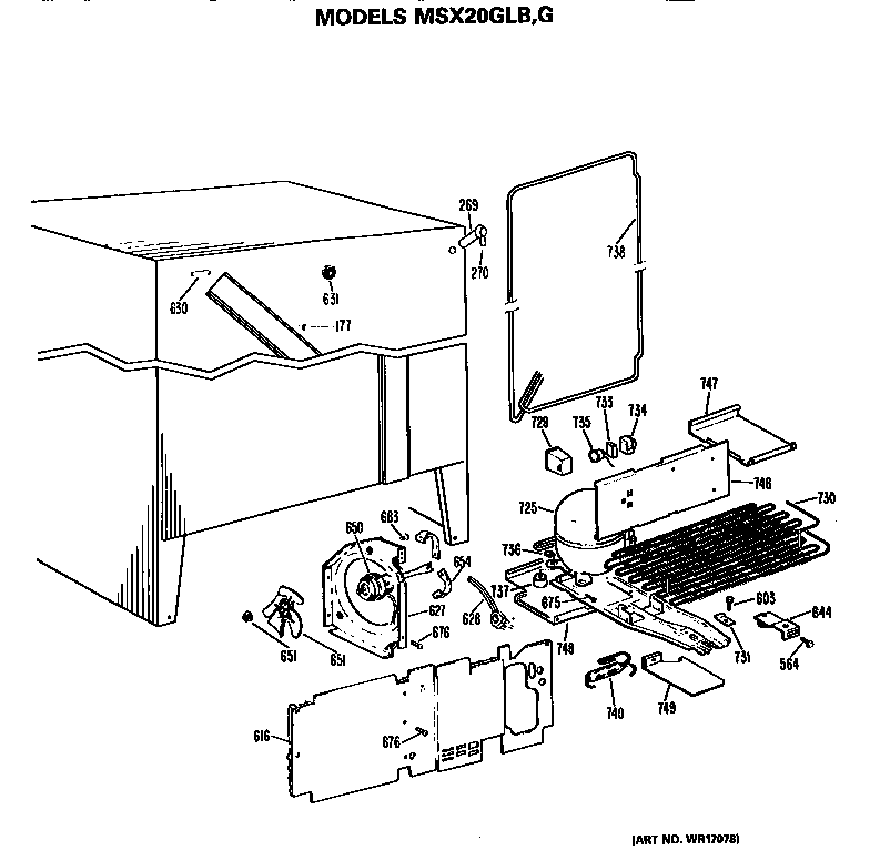 GE MSX20GLB unit diagram