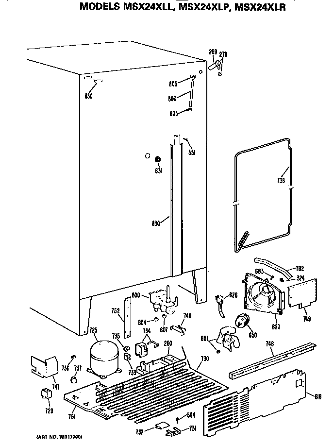 GE MSX24XLR unit diagram